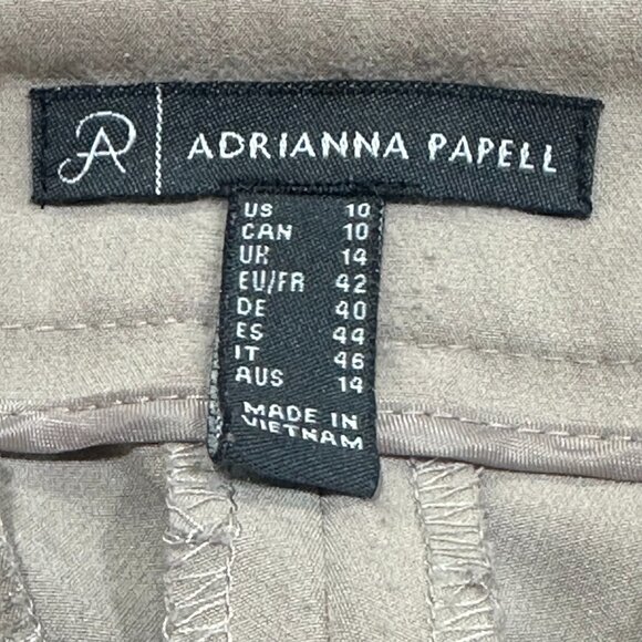 Adrianna Papell Tan Dress Trouser Pants Size 10‎ Work Professional Office - Picture 5 of 6